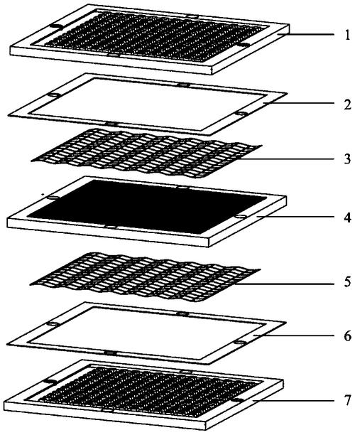 一种不对称平板型结构高温固态燃料电池的电堆结构